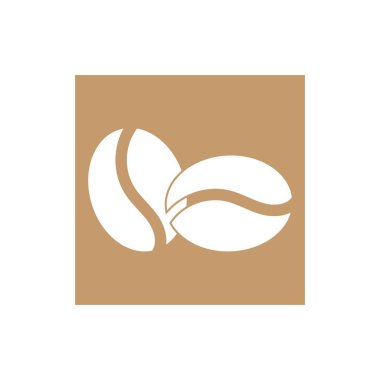 kahve çekirdeği simgesi vektör çizimi şablonu