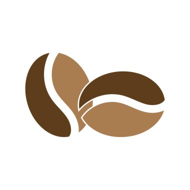 kahve çekirdeği simgesi vektör çizimi şablonu