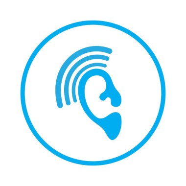 İşitme Logosu Şablon vektör tasarımı