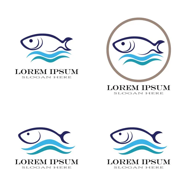 Wzór Logo Ryby Kreatywny Symbol Wektora — Wektor stockowy