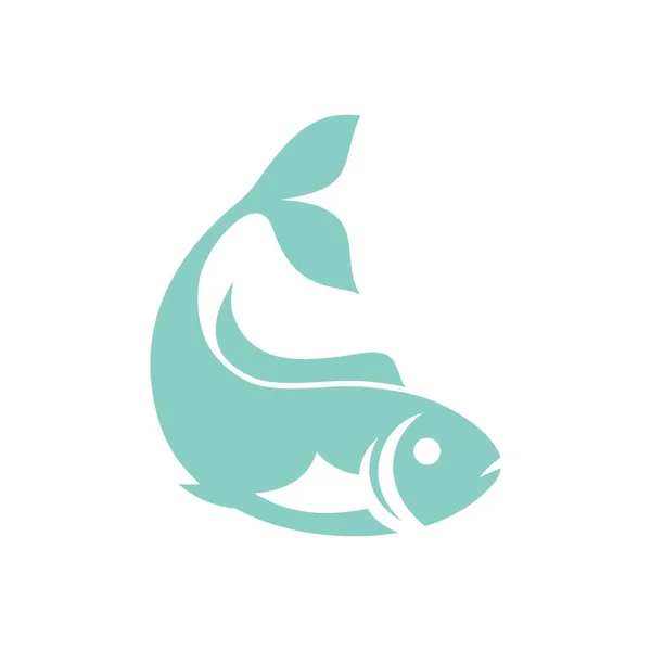 Fisch Logo Vorlage Kreatives Vektorsymbol — Stockvektor