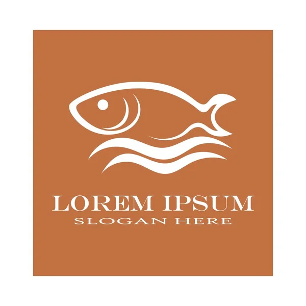 Balık logosu şablonu. Yaratıcı vektör sembolü