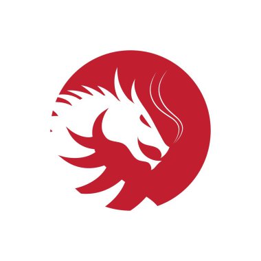 Dragon vektör resimleme logo şablonu