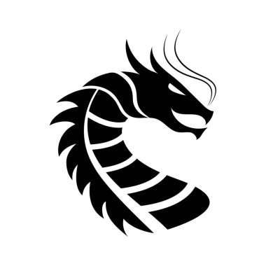 Dragon vektör resimleme logo şablonu