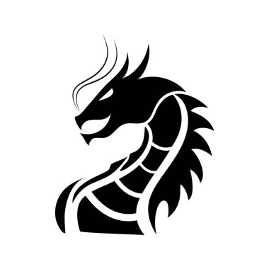 Dragon vektör resimleme logo şablonu