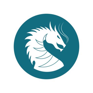 Dragon vektör resimleme logo şablonu