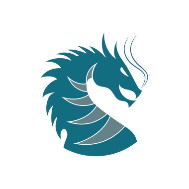 Dragon vektör resimleme logo şablonu