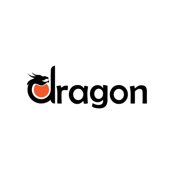 Шаблон Логотипа Иконки Дракона — стоковый вектор