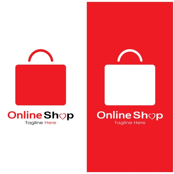 Commerce Logo Shopping Bag Online Shopping Cart Online Shop Logo — Vettoriale Stock