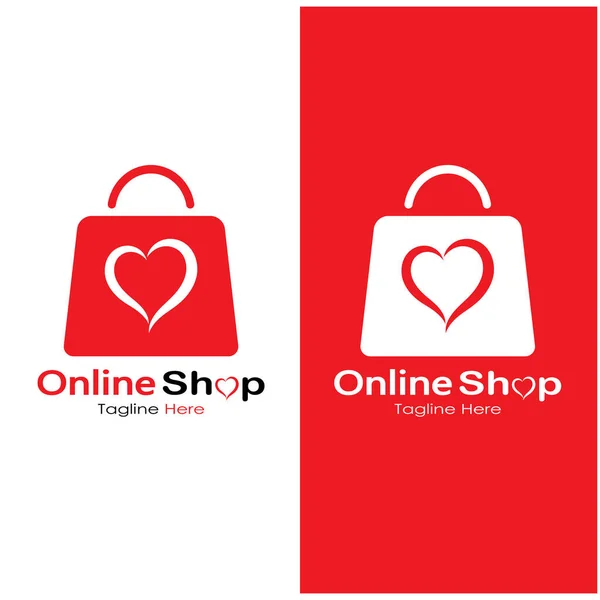 Commerce Logo Shopping Bag Online Shopping Cart Online Shop Logo — Wektor stockowy