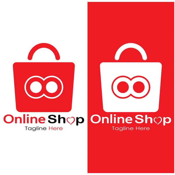 Commerce Logo Shopping Bag Online Shopping Cart Online Shop Logo — Stockový vektor