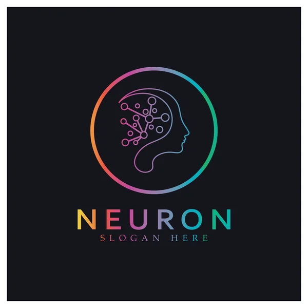 Neuron logo or nerve cell logo design,molecule logo illustration template icon with vector concept 