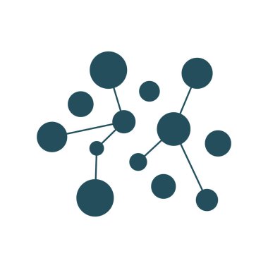 Neuron logo or nerve cell logo design,molecule logo illustration template icon with vector concept 