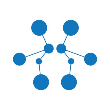 Neuron logo or nerve cell logo design,molecule logo illustration template icon with vector concept 