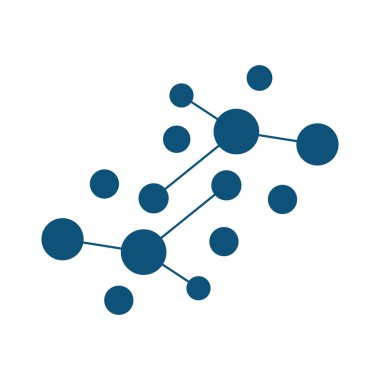 Neuron logo or nerve cell logo design,molecule logo illustration template icon with vector concept 