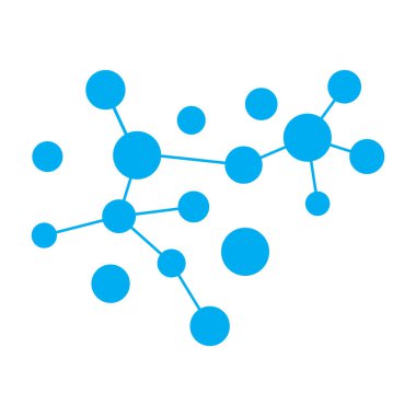 Neuron logo or nerve cell logo design,molecule logo illustration template icon with vector concept 