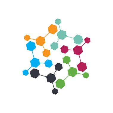 Neuron logo or nerve cell logo design,molecule logo illustration template icon with vector concept 