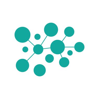 Neuron logo or nerve cell logo design,molecule logo illustration template icon with vector concept 