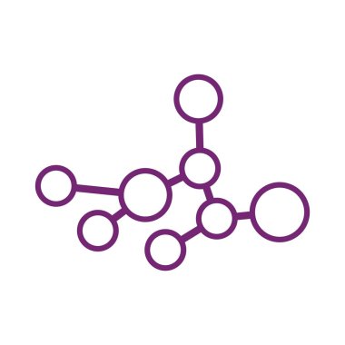 Neuron logo or nerve cell logo design,molecule logo illustration template icon with vector concept 