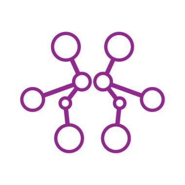 Neuron logo or nerve cell logo design,molecule logo illustration template icon with vector concept 