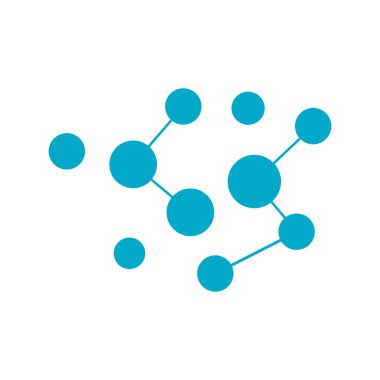 Neuron logo or nerve cell logo design,molecule logo illustration template icon with vector concept 