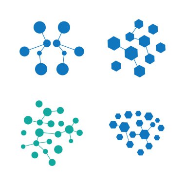 Neuron logo or nerve cell logo design,molecule logo illustration template icon with vector concept 