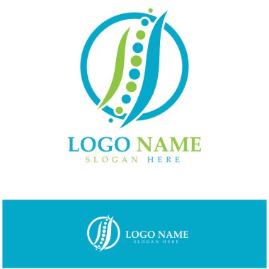 Omurga teşhis sembolü logo şablonu vektör illüstrasyon tasarımı 