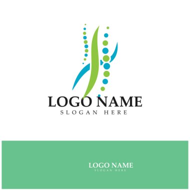 Omurga teşhis sembolü logo şablonu vektör illüstrasyon tasarımı 