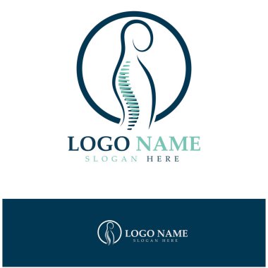 Omurga teşhis sembolü logo şablonu vektör illüstrasyon tasarımı 