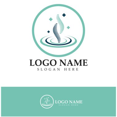 Omurga teşhis sembolü logo şablonu vektör illüstrasyon tasarımı 