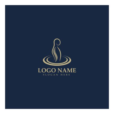 Omurga teşhis sembolü logo şablonu vektör illüstrasyon tasarımı 