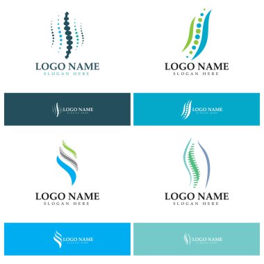 Omurga teşhis sembolü logo şablonu vektör illüstrasyon tasarımı 