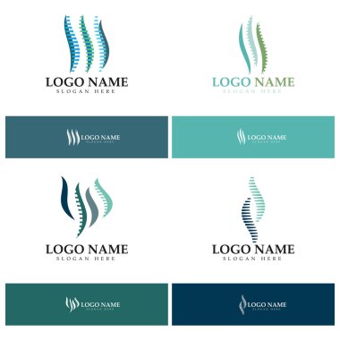 Omurga teşhis sembolü logo şablonu vektör illüstrasyon tasarımı 