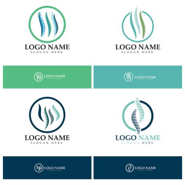 Omurga teşhis sembolü logo şablonu vektör illüstrasyon tasarımı 