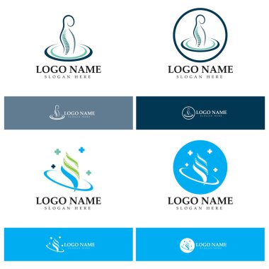 Omurga teşhis sembolü logo şablonu vektör illüstrasyon tasarımı 