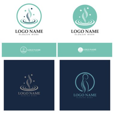 Omurga teşhis sembolü logo şablonu vektör illüstrasyon tasarımı 