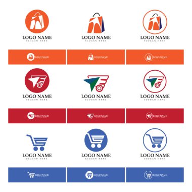 e-commerce logo and online shop logo design with modern concept