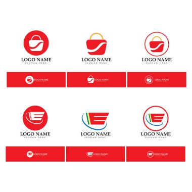 e-commerce logo and online shop logo design with modern concept