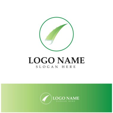 aloe vera logo design icon vector