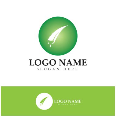 aloe vera logo design icon vector