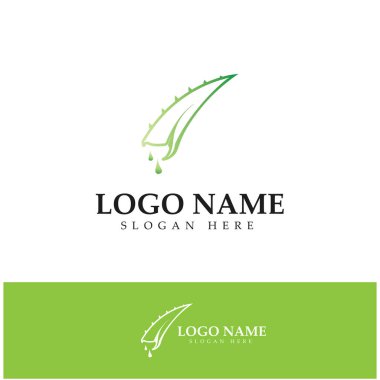 aloe vera logo design icon vector