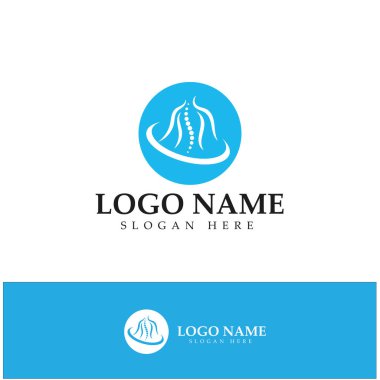 Omurga teşhis sembolü logo şablonu vektör illüstrasyon tasarımı 