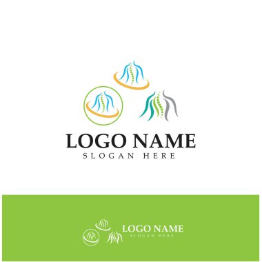 Omurga teşhis sembolü logo şablonu vektör illüstrasyon tasarımı 