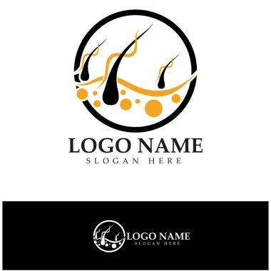 Hair treatment logo hair transplantation logo,removal logo vector image design illustratio
