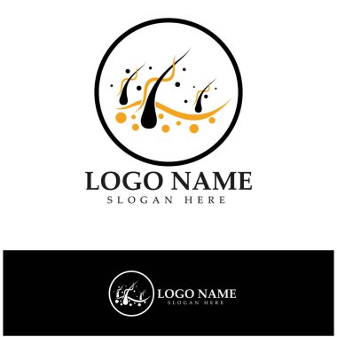 Hair treatment logo hair transplantation logo,removal logo vector image design illustratio