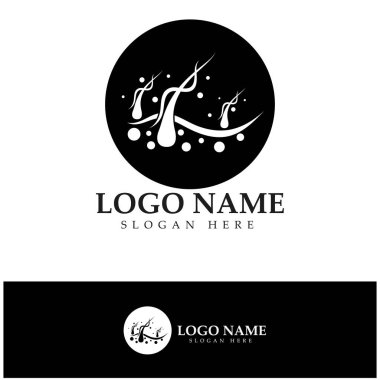 Hair treatment logo hair transplantation logo,removal logo vector image design illustratio