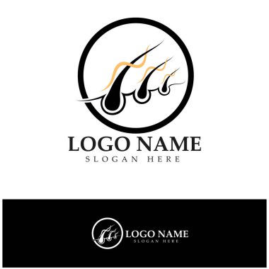 Hair treatment logo hair transplantation logo,removal logo vector image design illustratio