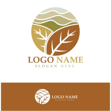 tobacco leaf logo,tobacco field and tobacco cigarette logo .With easy and simple editing.