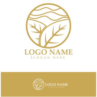 tobacco leaf logo,tobacco field and tobacco cigarette logo .With easy and simple editing.