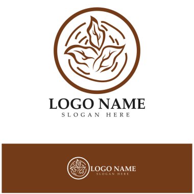 tobacco leaf logo,tobacco field and tobacco cigarette logo .With easy and simple editing.